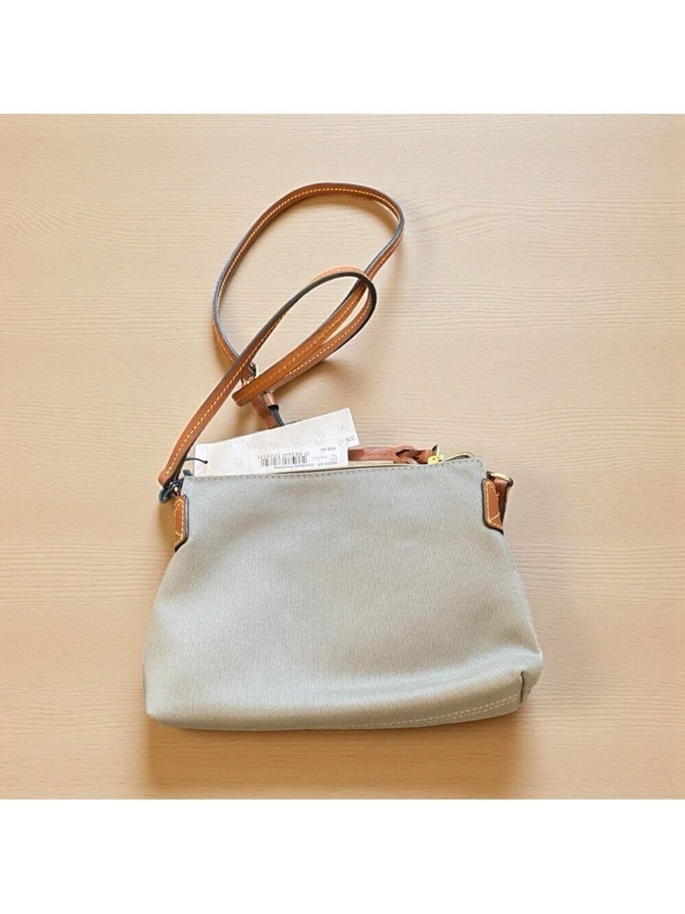 Dooney & Bourke Gray Canvas Pouchette Crossbody NWT - Picture 4 of 13